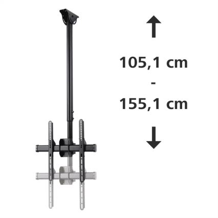 Hama - Suporte de teto para suporte de TV giratório 32-65" preto