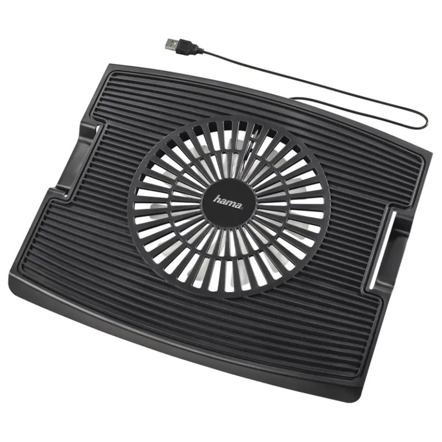 Hama - Tapete de arrefecimento para computador portátil 1x fan USB preto