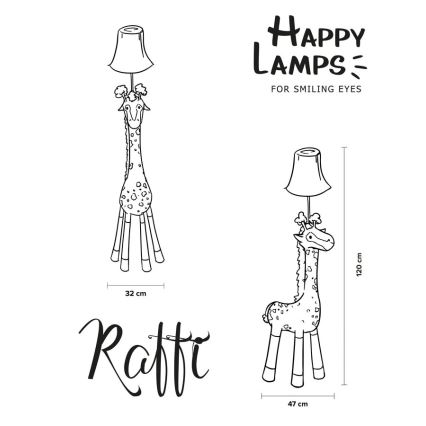 Happy Lamps - Candeeiro de chão LED de criança RAFFI LED/5,4W/230V girafa