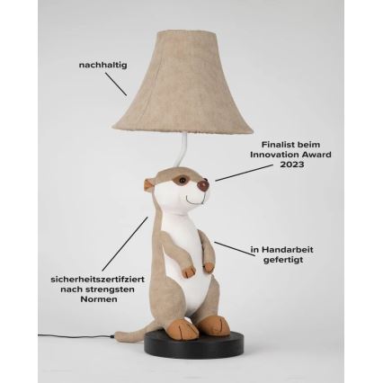 Happy Lamps - Candeeiro de mesa de criança LED EDDIE LED/5,4W/230V suricata