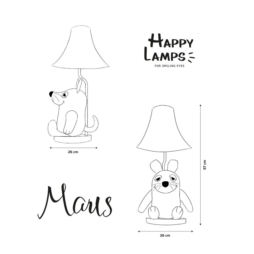 Happy Lamps - Candeeiro de mesa de criança LED MAUS LED/5,4W/230V rato