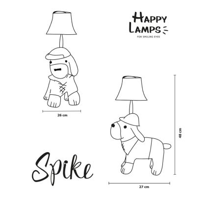 Happy Lamps - Candeeiro de mesa de criança LED SPIKE LED/5,4W/230V cão de caça