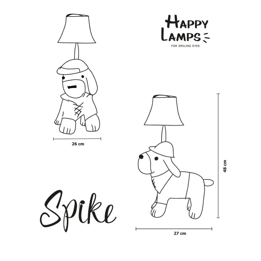 Happy Lamps - Candeeiro de mesa de criança LED SPIKE LED/5,4W/230V cão de caça