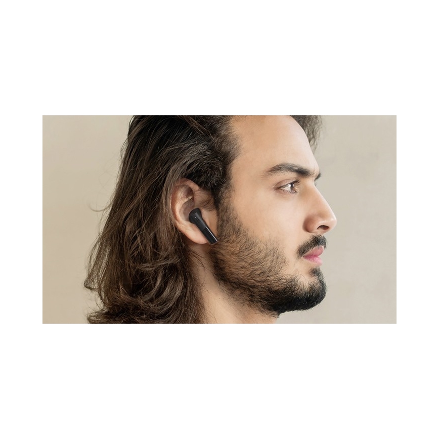 Haylou - Auriculares sem fios à prova de água GT6 Bluetooth IPX4 preto
