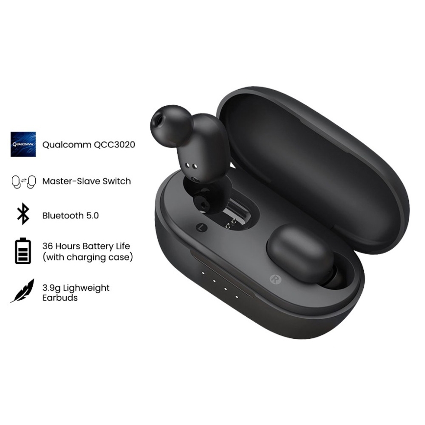 Haylou - Auscultadores sem fios à prova de água GT1 XR Bluetooth preto