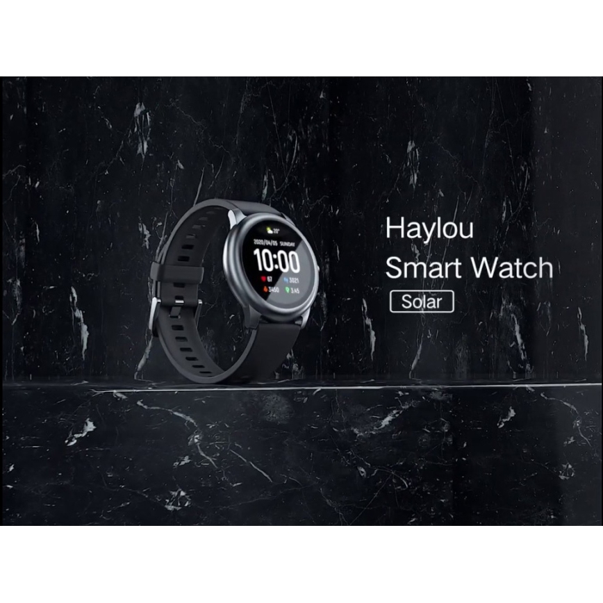 Haylou - Smart watch LS05 Solar Bluetooth IP68 preto