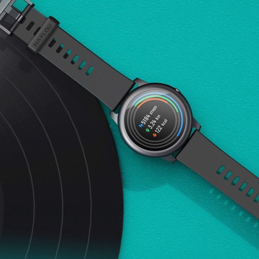 Haylou - Smart watch LS05 Solar Bluetooth IP68 preto