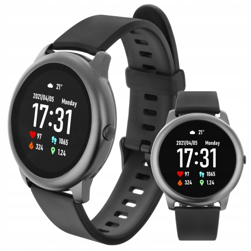Haylou - Smart watch LS05 Solar Bluetooth IP68 preto