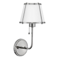 Hinkley - Candeeiro de parede CLARKE 1xE27/40W/230V cromado brilhante/branco