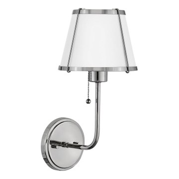 Hinkley - Candeeiro de parede CLARKE 1xE27/40W/230V cromado brilhante/branco