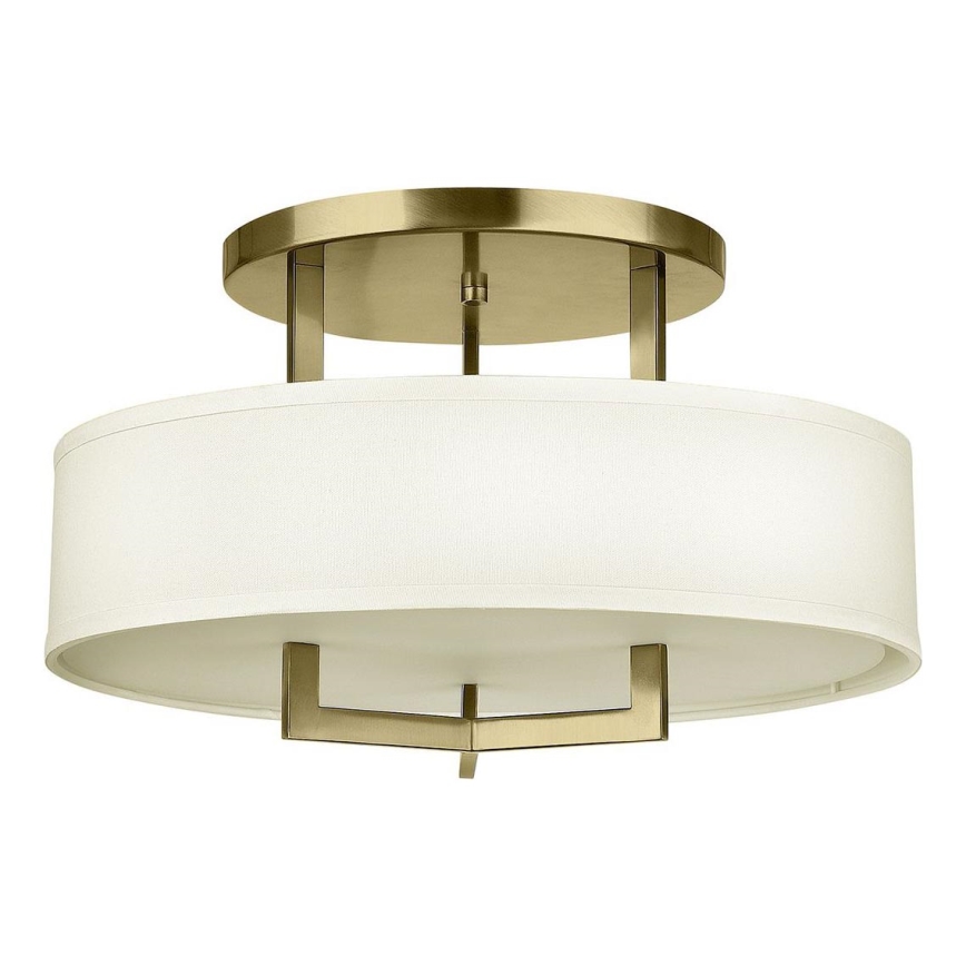 Hinkley - Candeeiro de tecto HAMPTON 3xE27/60W/230V Ø 50,8 cm dourado