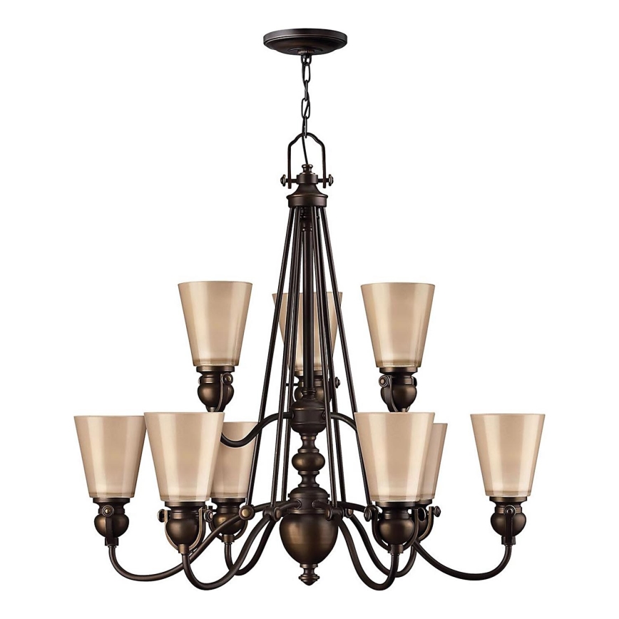 Hinkley - Candeeiro suspenso MAYFLOWER 9xE27/60W/230V