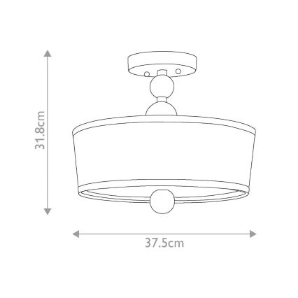 Hinkley - Candelabro integrado ZELDA 3xE27/60W/230V latão