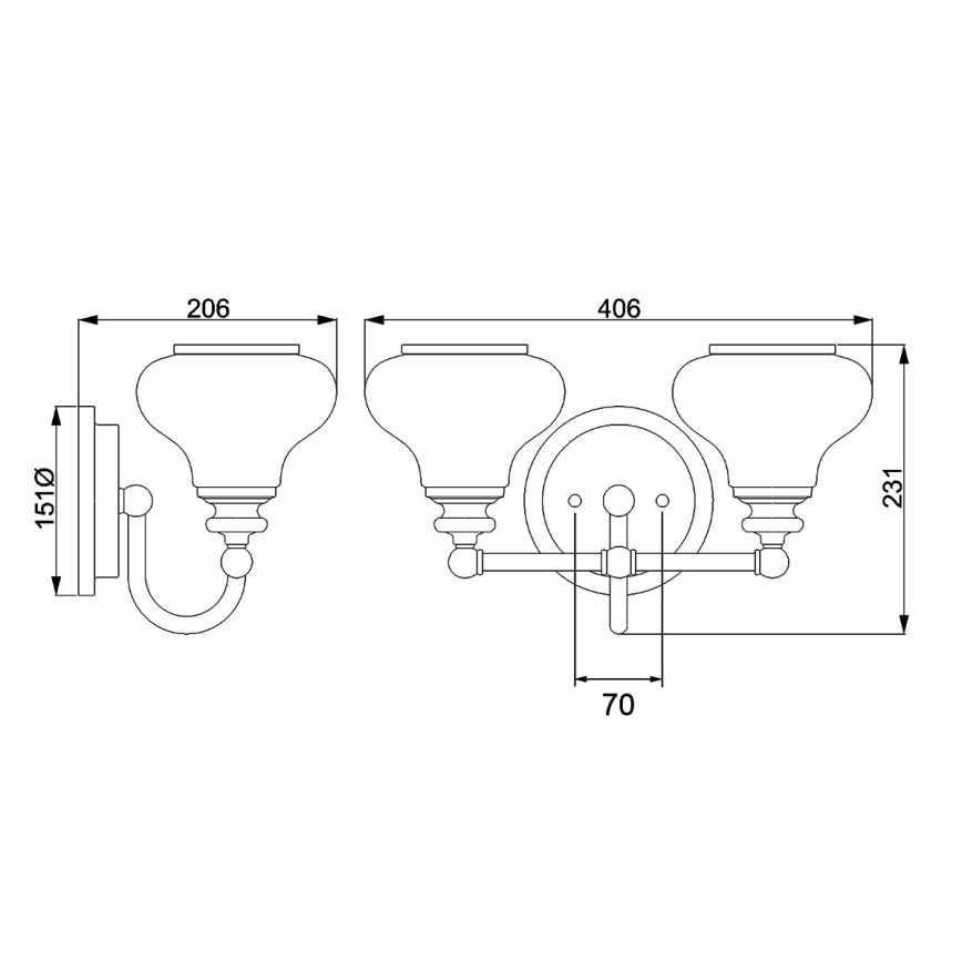 Hinkley - Iluminação de parede de casa de banho LED AINSLEY 2xG9/3W/230V IP44 cromado mate