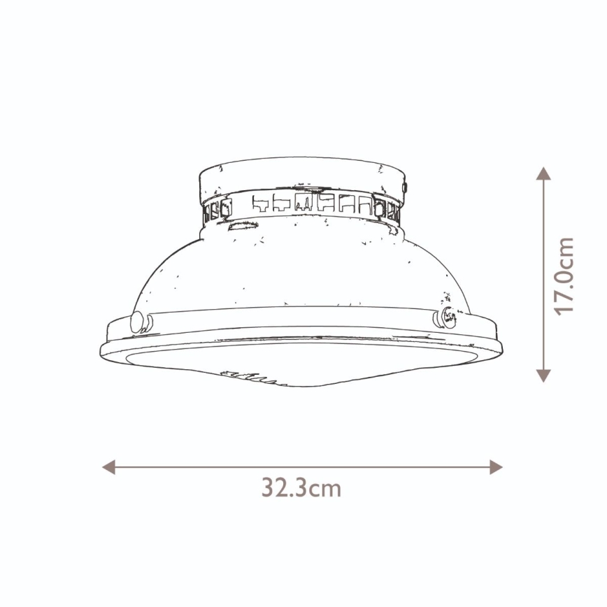 Hinkley - Iluminação de teto AMELIA 2xE27/40W/230V preto/latão