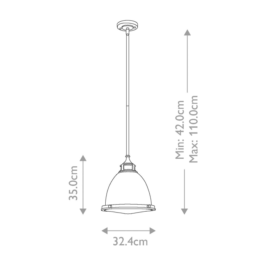 Hinkley - Candeeiro suspenso AMELIA 1xE27/60W/230V latão