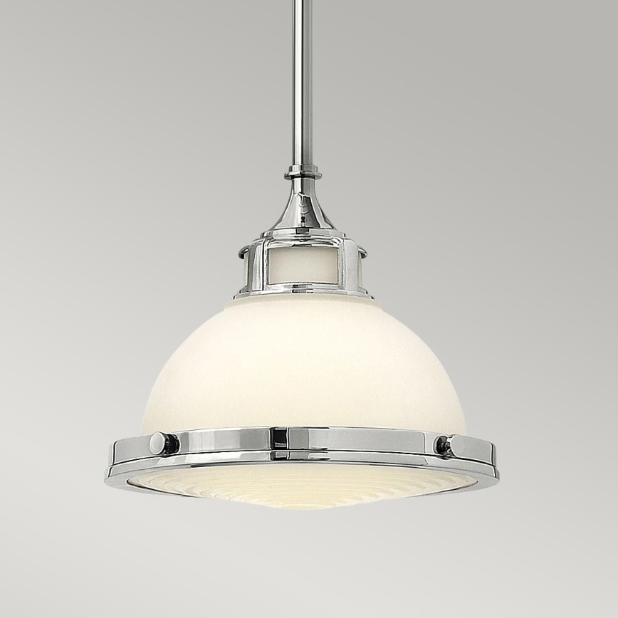 Hinkley - Candeeiro suspenso AMELIA 1xE27/60W/230V cromado brilhante