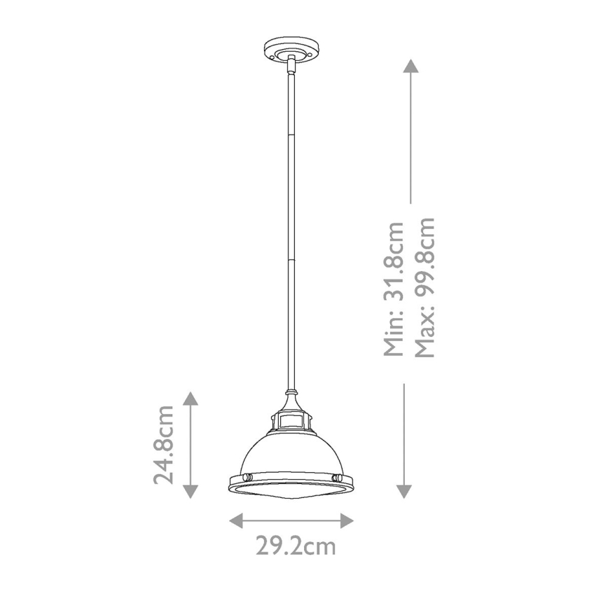 Hinkley - Candeeiro suspenso AMELIA 1xE27/60W/230V latão