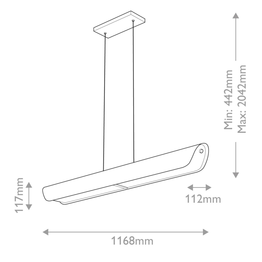 Hinkley - Lustre LED suspenso por cabo ARCO LED/43W/230V 3000K dourado