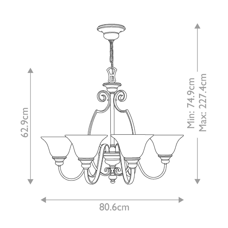 Hinkley - Candeeiro suspenso CELLO 6xE27/60W/230V