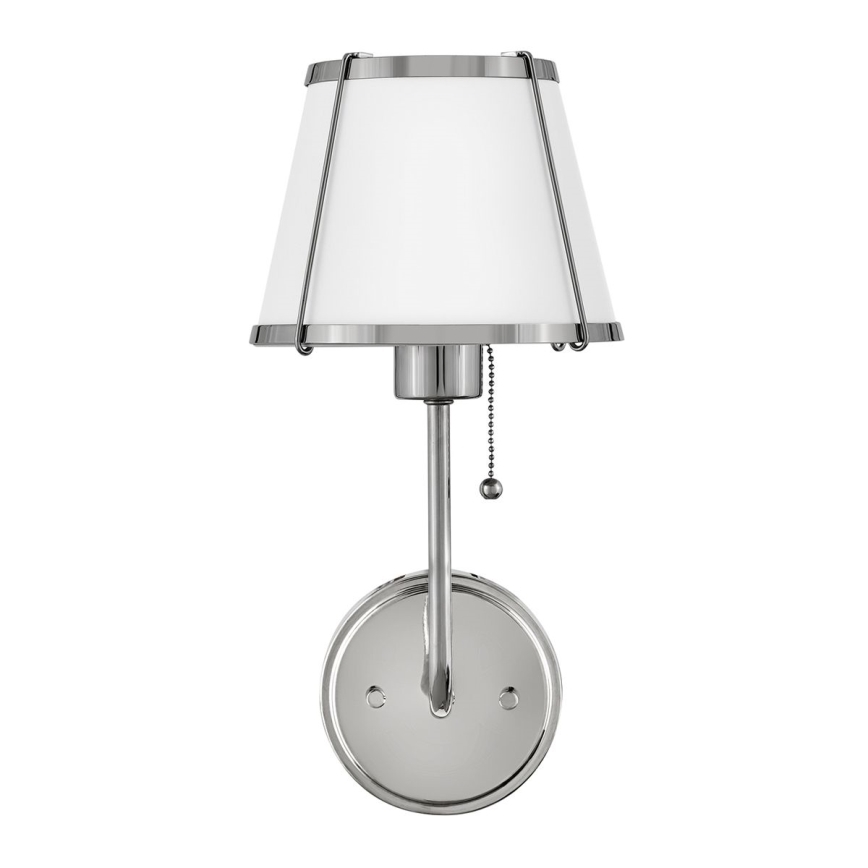 Hinkley - Candeeiro de parede CLARKE 1xE27/40W/230V cromado brilhante/branco