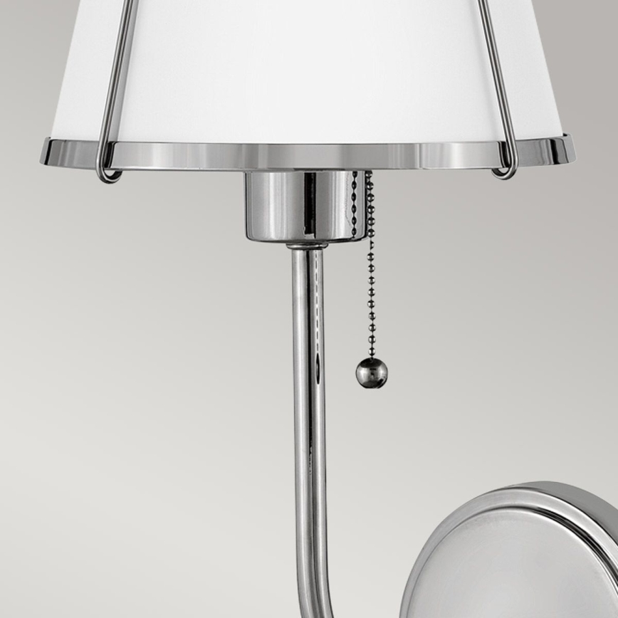 Hinkley - Candeeiro de parede CLARKE 1xE27/40W/230V cromado brilhante/branco