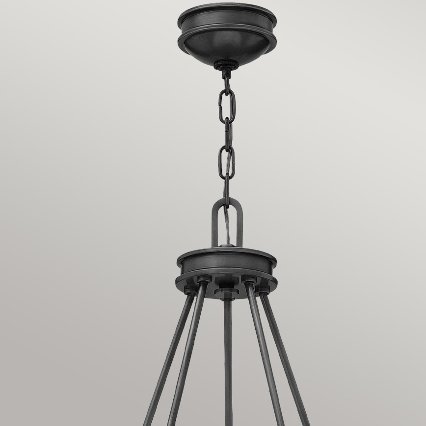 Hinkley - Lustre com corrente COLLIER 5xE27/40W/230V Ø 68,5 cm preto