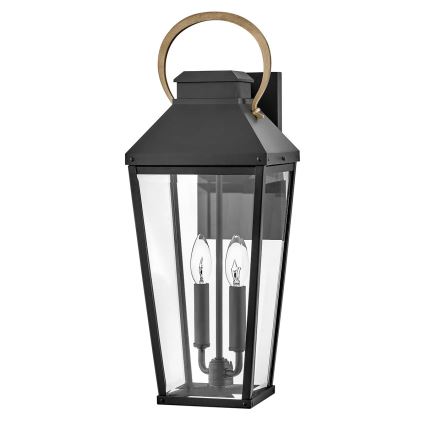 Hinkley - Iluminação de parede exterior DAWSON 2xE14/40W/230V IP44 preto