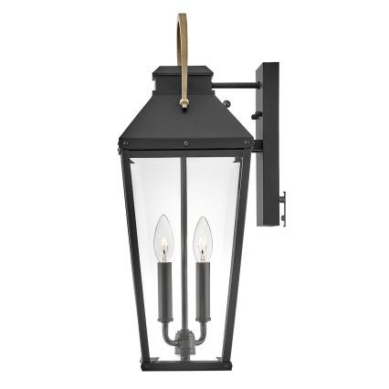 Hinkley - Iluminação de parede exterior DAWSON 2xE14/40W/230V IP44 preto