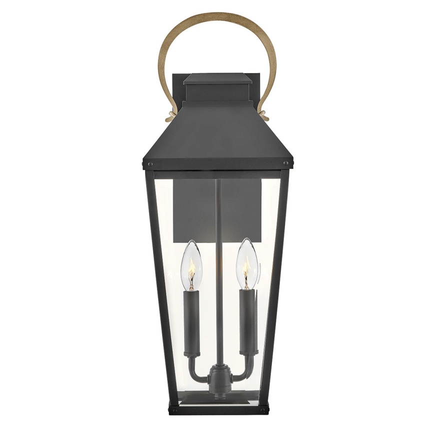 Hinkley - Iluminação de parede exterior DAWSON 2xE14/40W/230V IP44 preto
