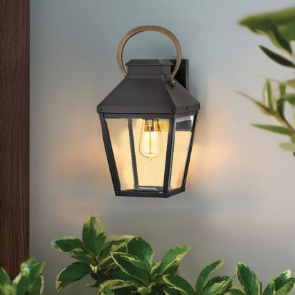 Hinkley - Iluminação de parede exterior DAWSON 1xE27/60W/230V IP44 preto
