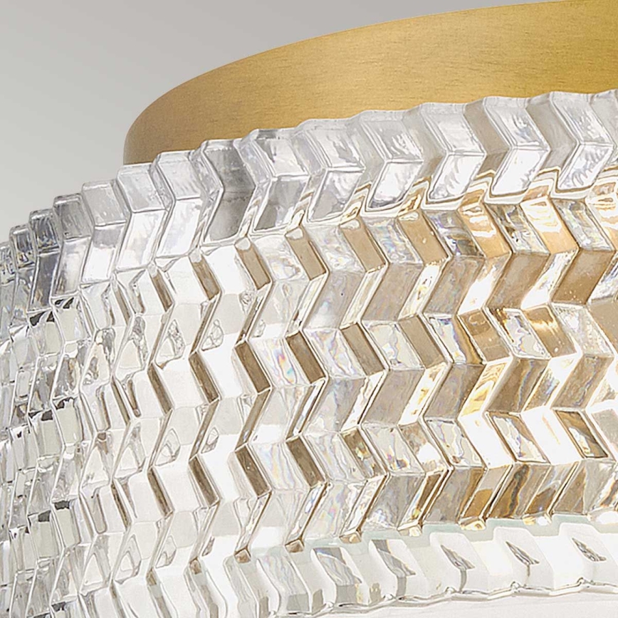 Hinkley - Iluminação de teto ELLE 2xE27/60W/230V diâmetro 30,5 cm dourado