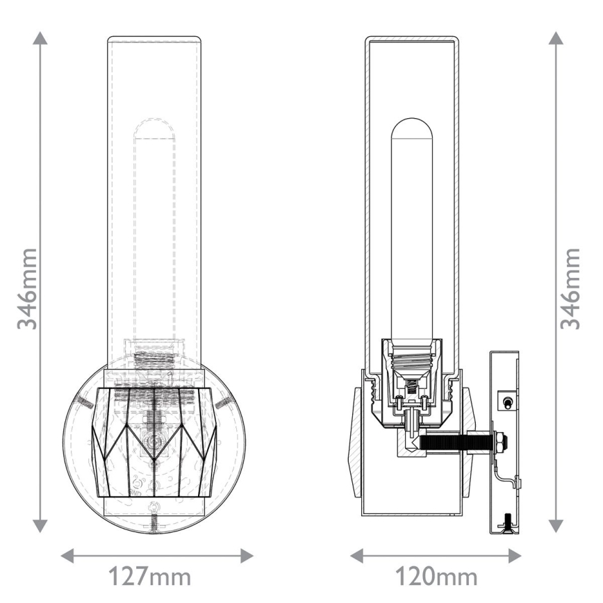 Hinkley - Iluminação de parede de casa de banho ELLISON 1xE27/40W/230V IP44 dourado