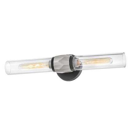 Hinkley - Aplique de parede para casa de banho ELLISON, 2xE27/40W/230V, IP44, preto