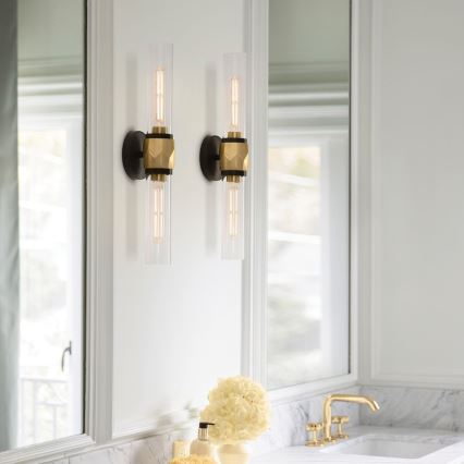 Hinkley - Iluminação de parede de casa de banho ELLISON 2xE27/40W/230V IP44 dourado
