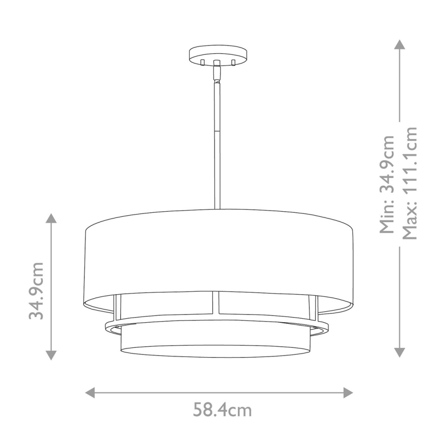 Hinkley - Candeeiro suspenso GRAHAM 4xE14/40W/230V