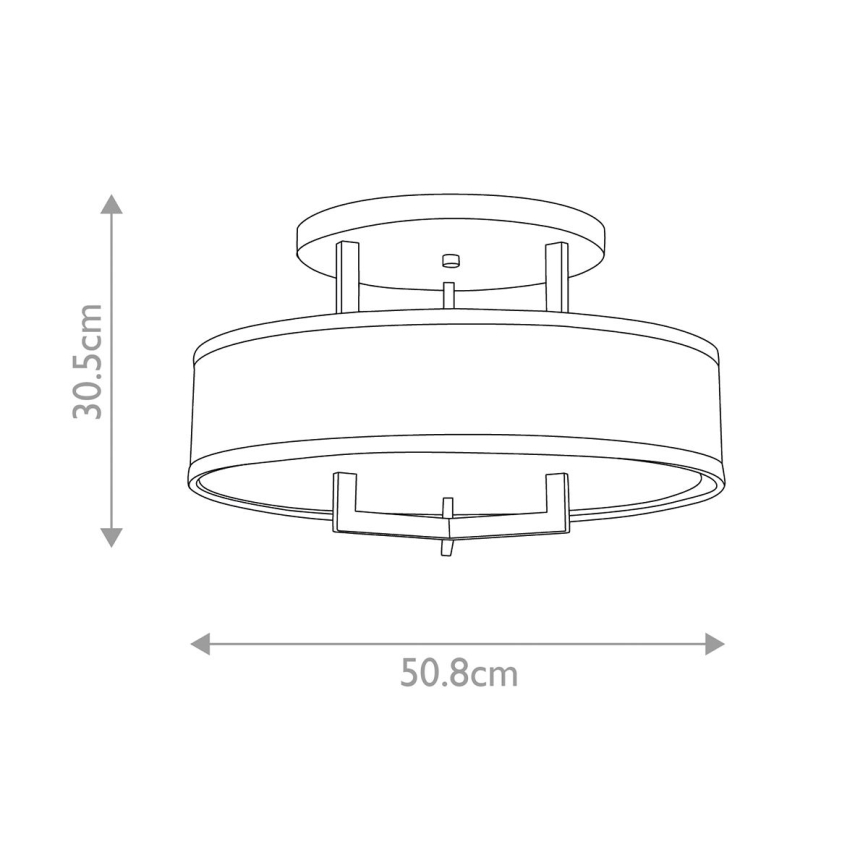 Hinkley - Candeeiro de tecto HAMPTON 3xE27/60W/230V Ø 50,8 cm dourado