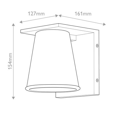 Hinkley - Iluminação de parede exterior LED HANS 1xGU10/8W/230V IP44 preto