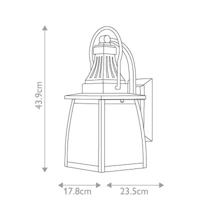 Hinkley - Iluminação de parede exterior MONTAUK 2xE14/60W/230V IP44