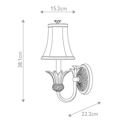 Hinkley - Iluminação de parede PLANTATION 1xE14/40W/230V bronze