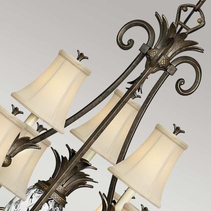 Hinkley - Candeeiro suspenso PLANTATION 10xE14/40W/230V bronze