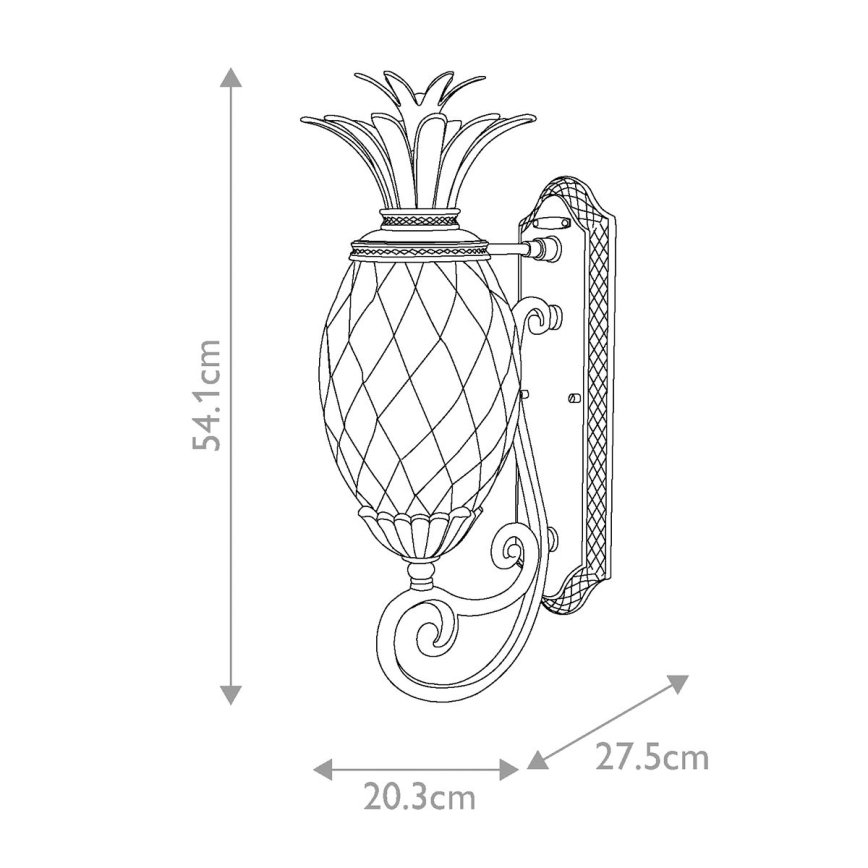 Hinkley - Iluminação de parede PLANTATION 1xE27/40W/230V bronze