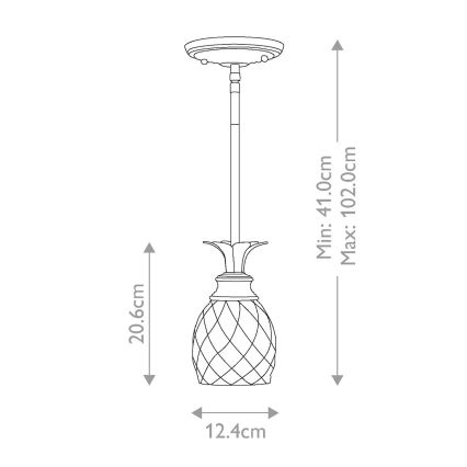 Hinkley - Candeeiro suspenso PLANTATION 1xE27/60W/230V dourado