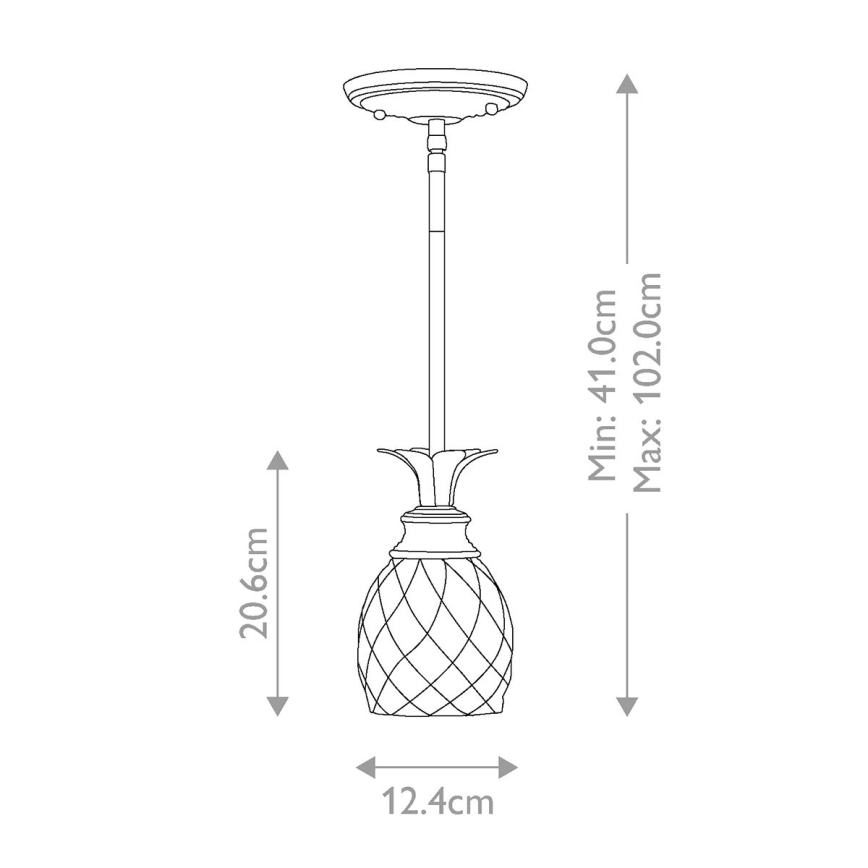 Hinkley - Candeeiro suspenso PLANTATION 1xE27/60W/230V dourado