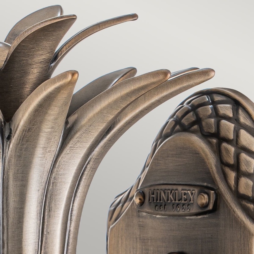 Hinkley - Iluminação de parede exterior PLANTATION 1xE27/40W/230V IP44 bronze