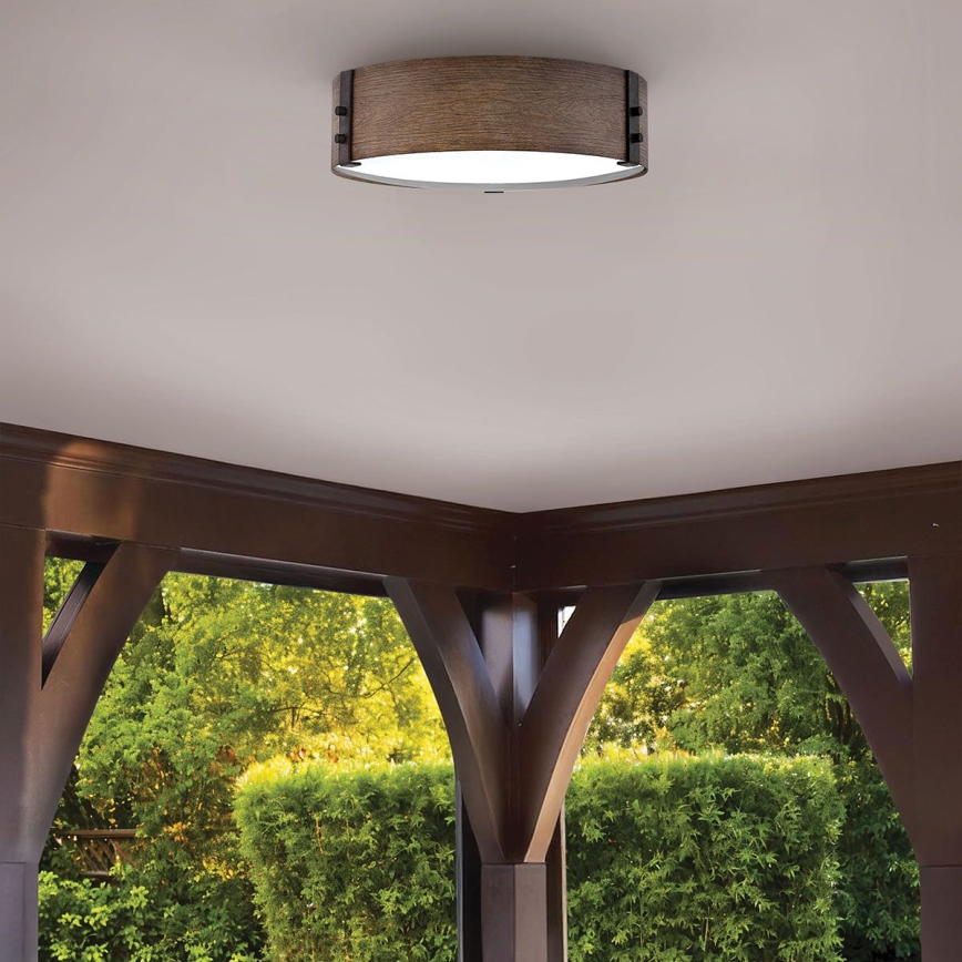 Hinkley - Iluminação de teto SAWYER 3xE14/40W/230V diâmetro 38 cm Sequoia/castanho