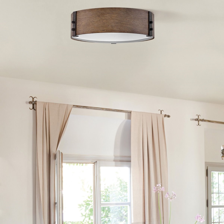 Hinkley - Iluminação de teto SAWYER 3xE14/40W/230V diâmetro 38 cm Sequoia/castanho