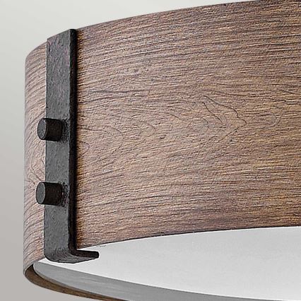 Hinkley - Iluminação de teto SAWYER 3xE14/40W/230V diâmetro 38 cm Sequoia/castanho