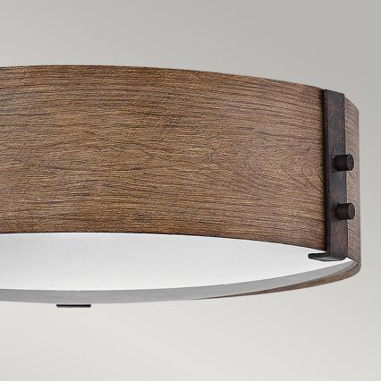 Hinkley - Iluminação de teto SAWYER 3xE14/40W/230V diâmetro 38 cm Sequoia/castanho