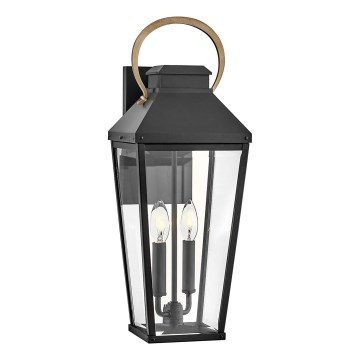 Hinkley - Iluminação de parede exterior DAWSON 2xE14/40W/230V IP44 preto